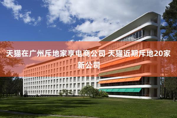 天猫在广州斥地家享电商公司 天猫近期斥地20家新公司