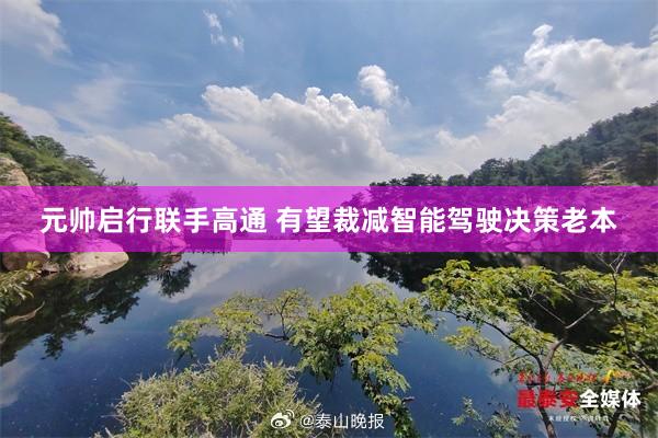 元帅启行联手高通 有望裁减智能驾驶决策老本